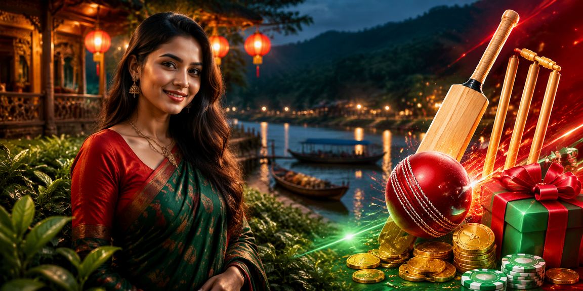 রাঙামাটির ক্রিকেট বেটিং দৃশ্য, সবুজ ও লাল রঙে
